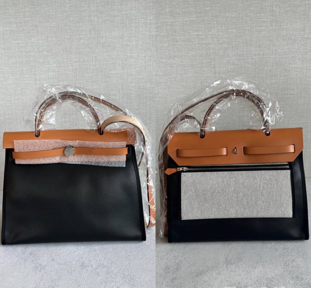 Hermes Herbag 31 Waterproof Noir/Natural PHW