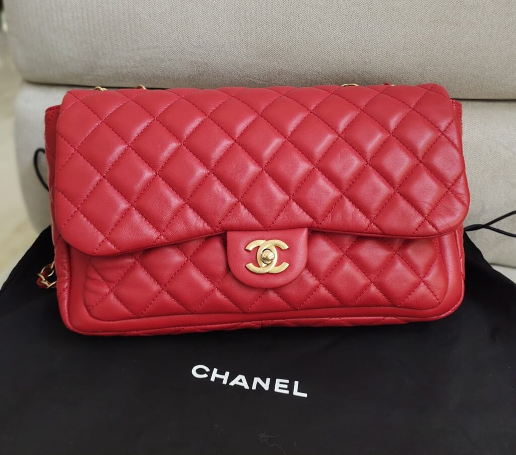Chanel Flap Red Calf GHW
