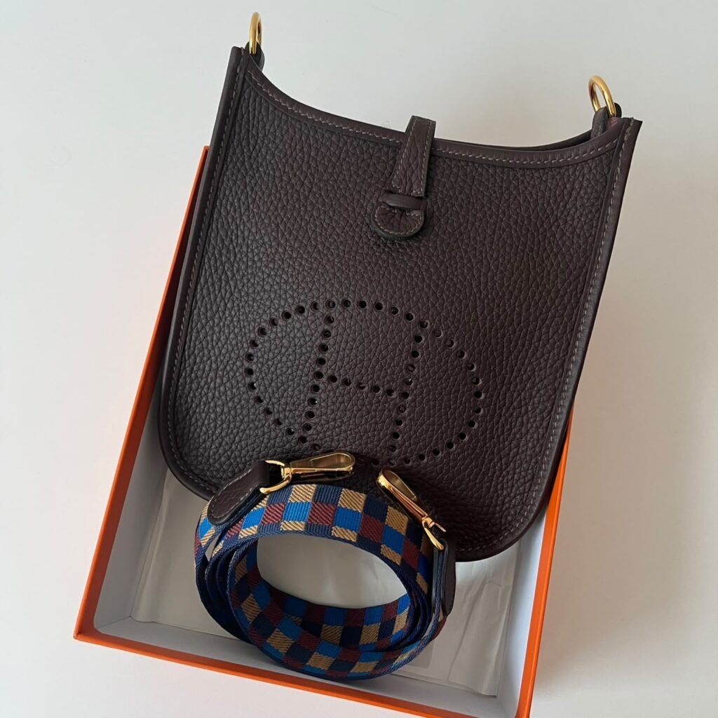 Hermes Mini Eve Neo Dune/White/Ebene Inside PHW