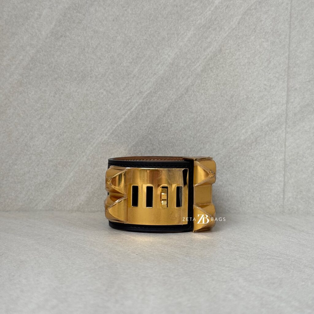 Hermes Collier De Chien Noir GHW