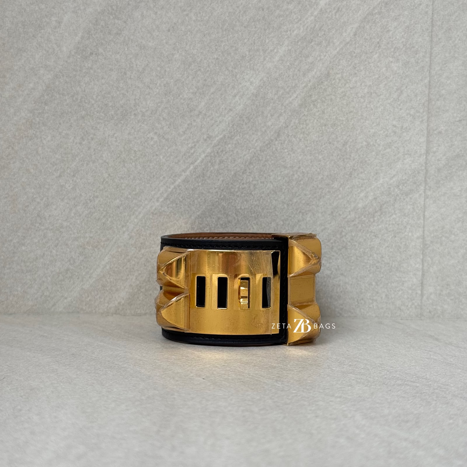 Hermes Collier De Chien Noir GHW