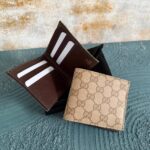 Gucci GG Bifold Wallet All Over Logo Brown