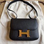 Hermes Constance 18 Black Epsom GHW