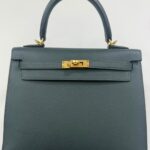 Hermes Kelly 25 blue orage epsom sellier GHW