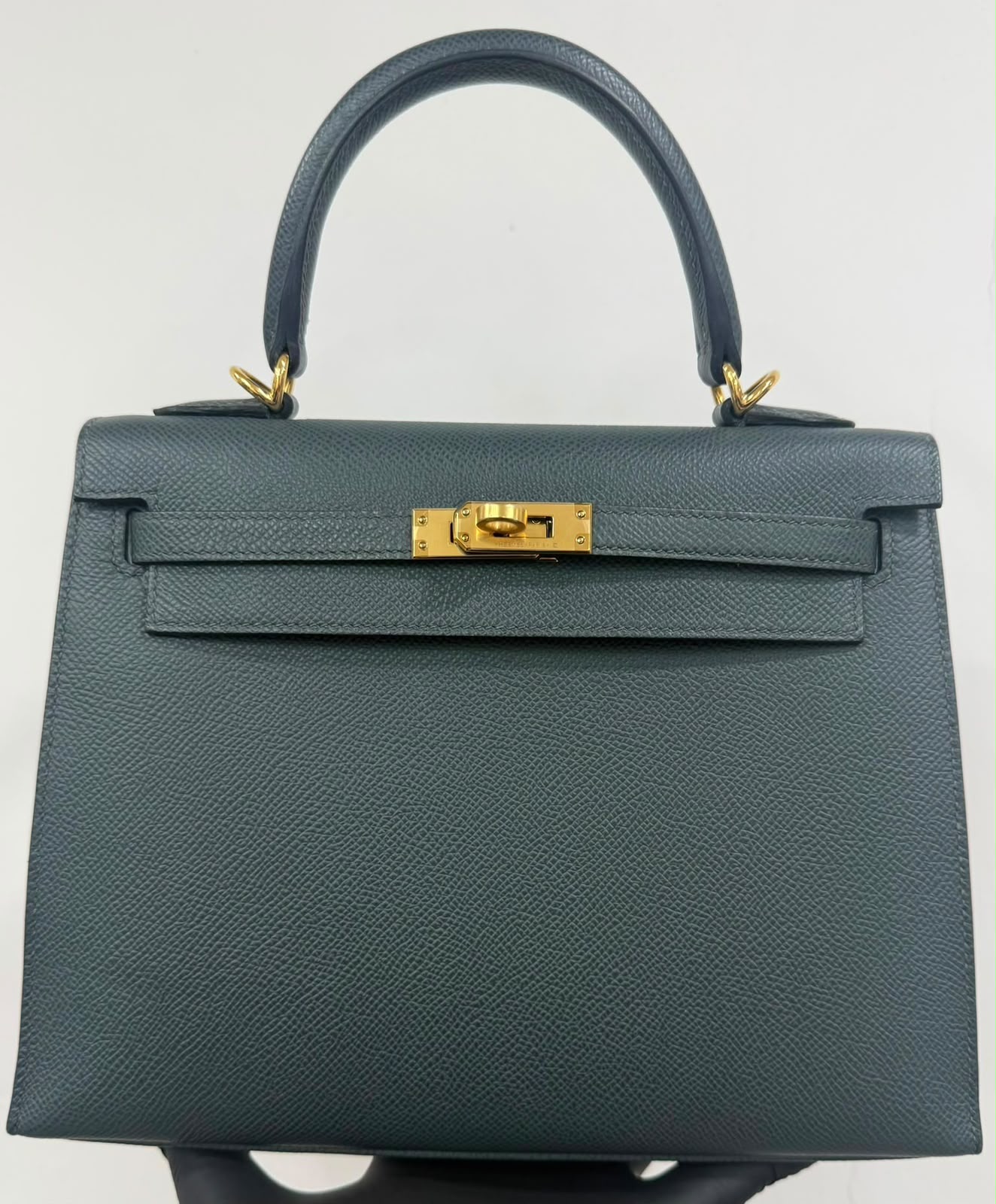 Hermes Kelly 25 blue orage epsom sellier GHW
