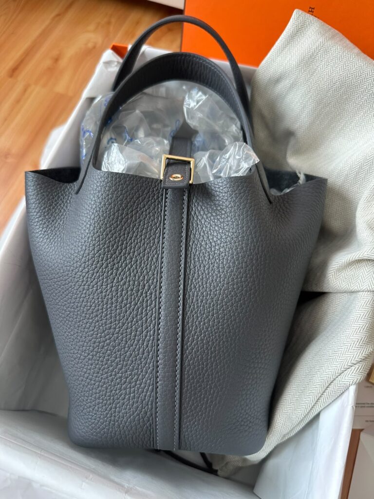 Hermes Picotin 18 Ardoise Clemence PHW