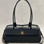 Chanel East West Tote Bag Grained Black GHW