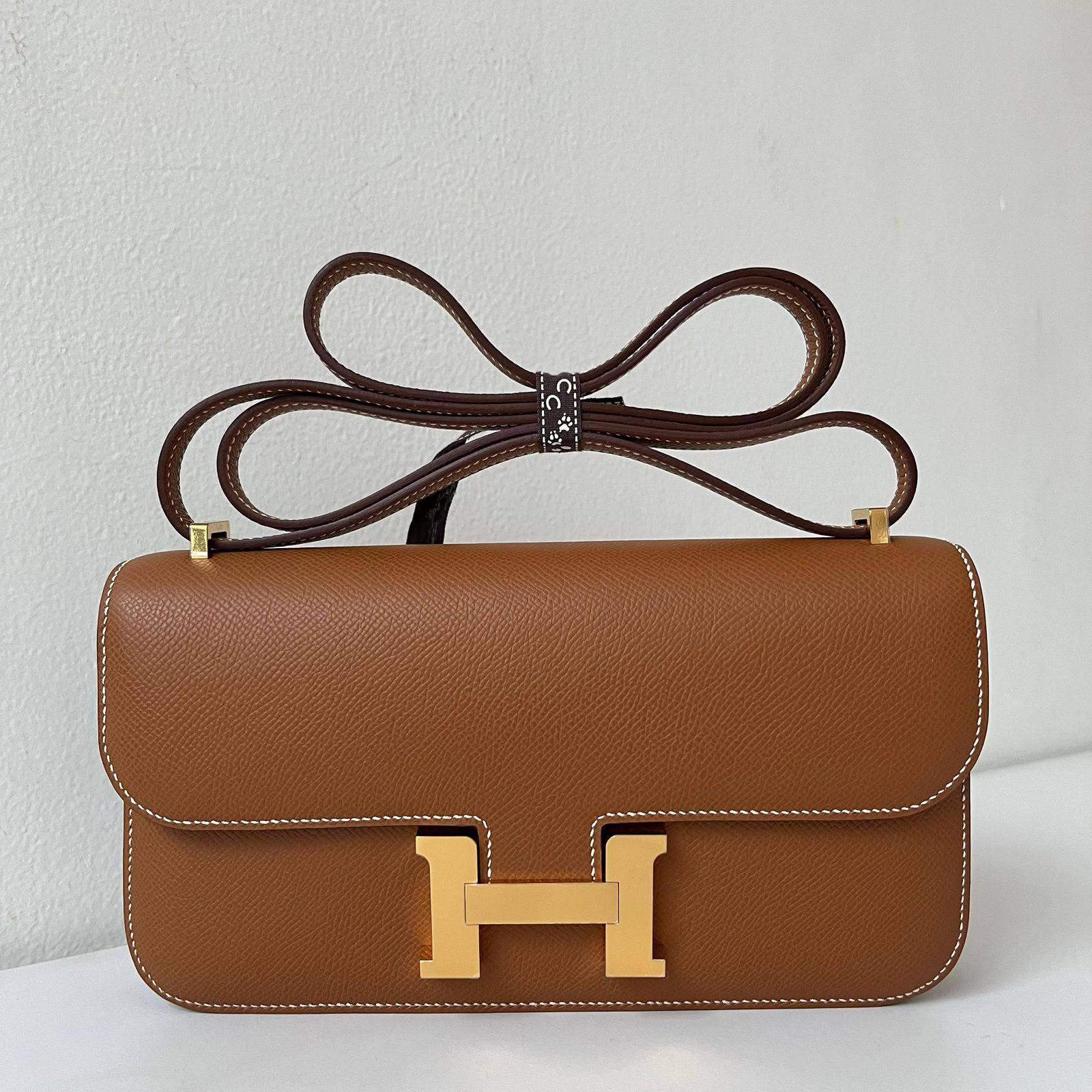 Hermes Constance Elan Mirror Gold Epsom GHW