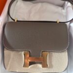 Hermes Constance 18 Etoupe Epsom GHW