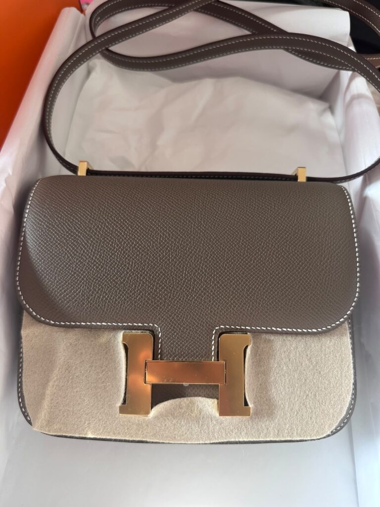 Hermes Constance 18 Etoupe Epsom GHW