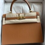 Hermes Kelly 25 Gold Epsom GHW