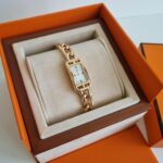 Hermes H Nuntacket Watch Rose Gold