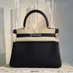 Hermes Kelly 28 Black Togo PHW