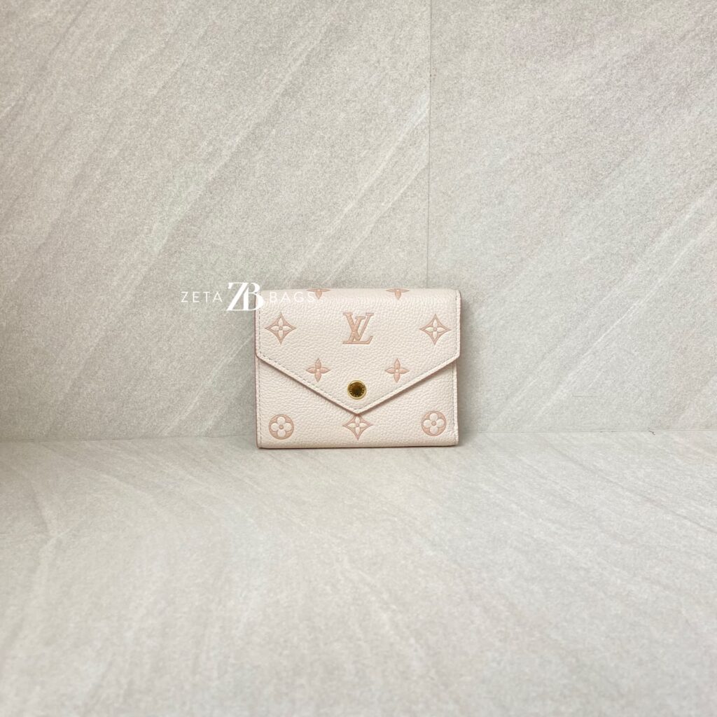 Louis Vuitton Victorine Wallet Monogram Empreinte Cream GHW