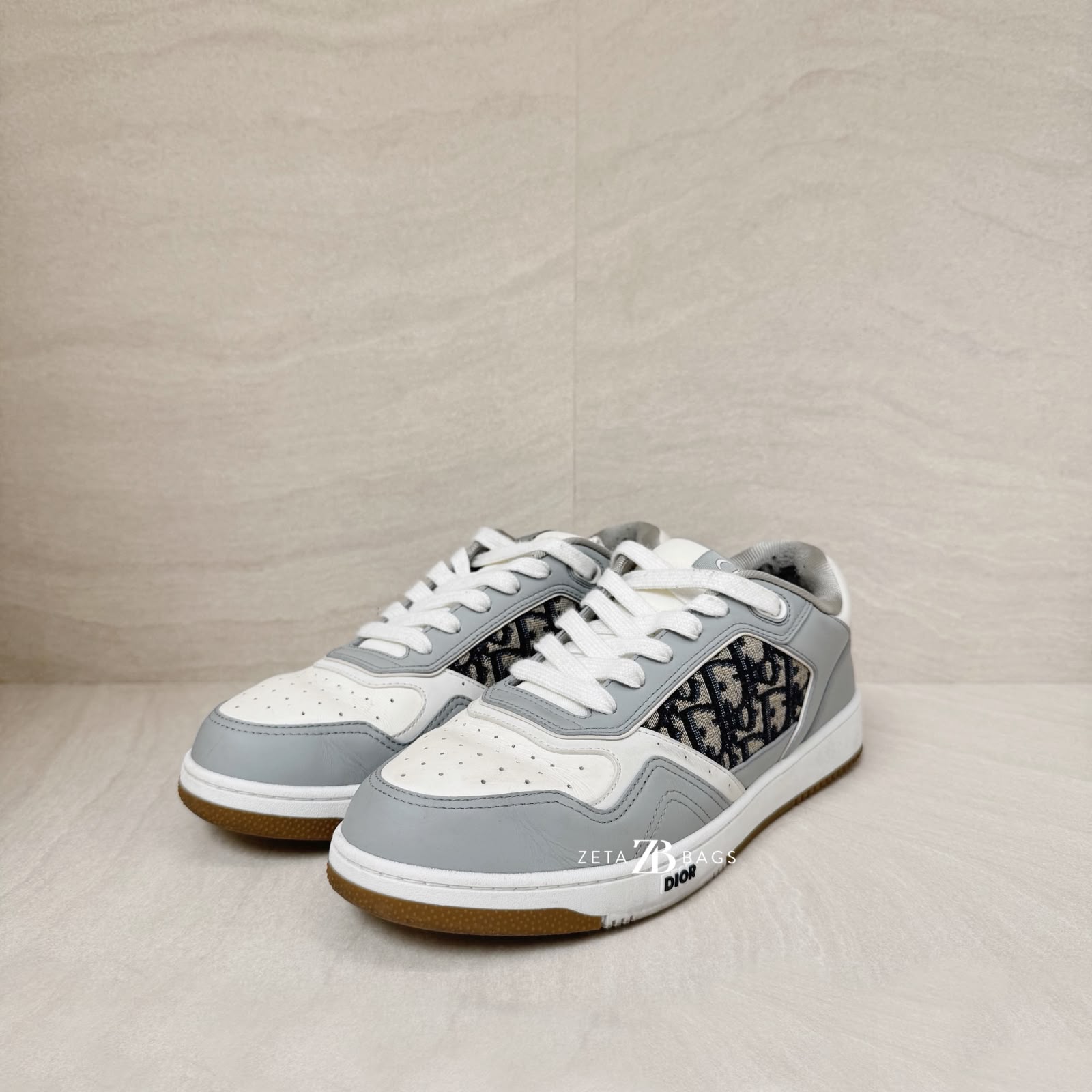 Dior B27 uptown Low-Top Sneaker Grey/White/Blue Oblique