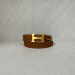 Hermes Reversible Belt 32MM Noir Gold GHW