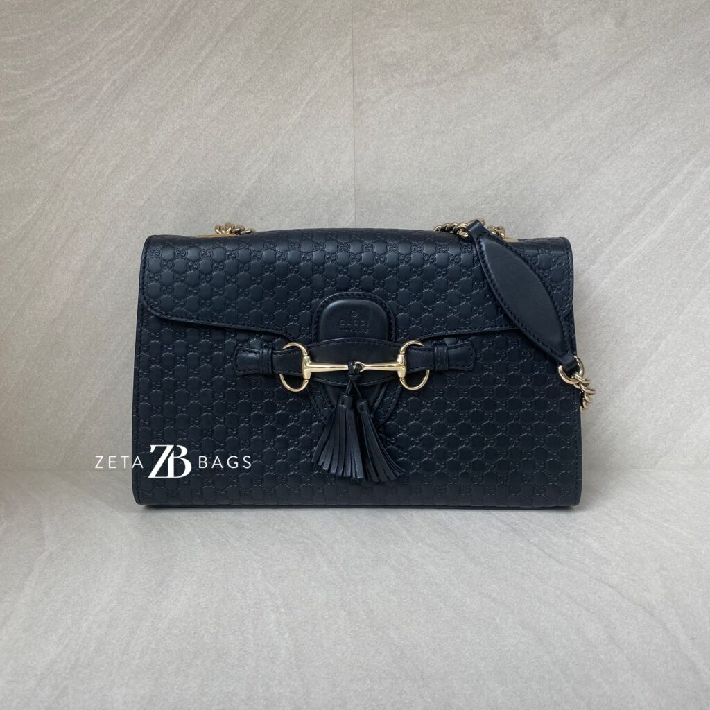 Gucci Emily Microguccisima Black GHW