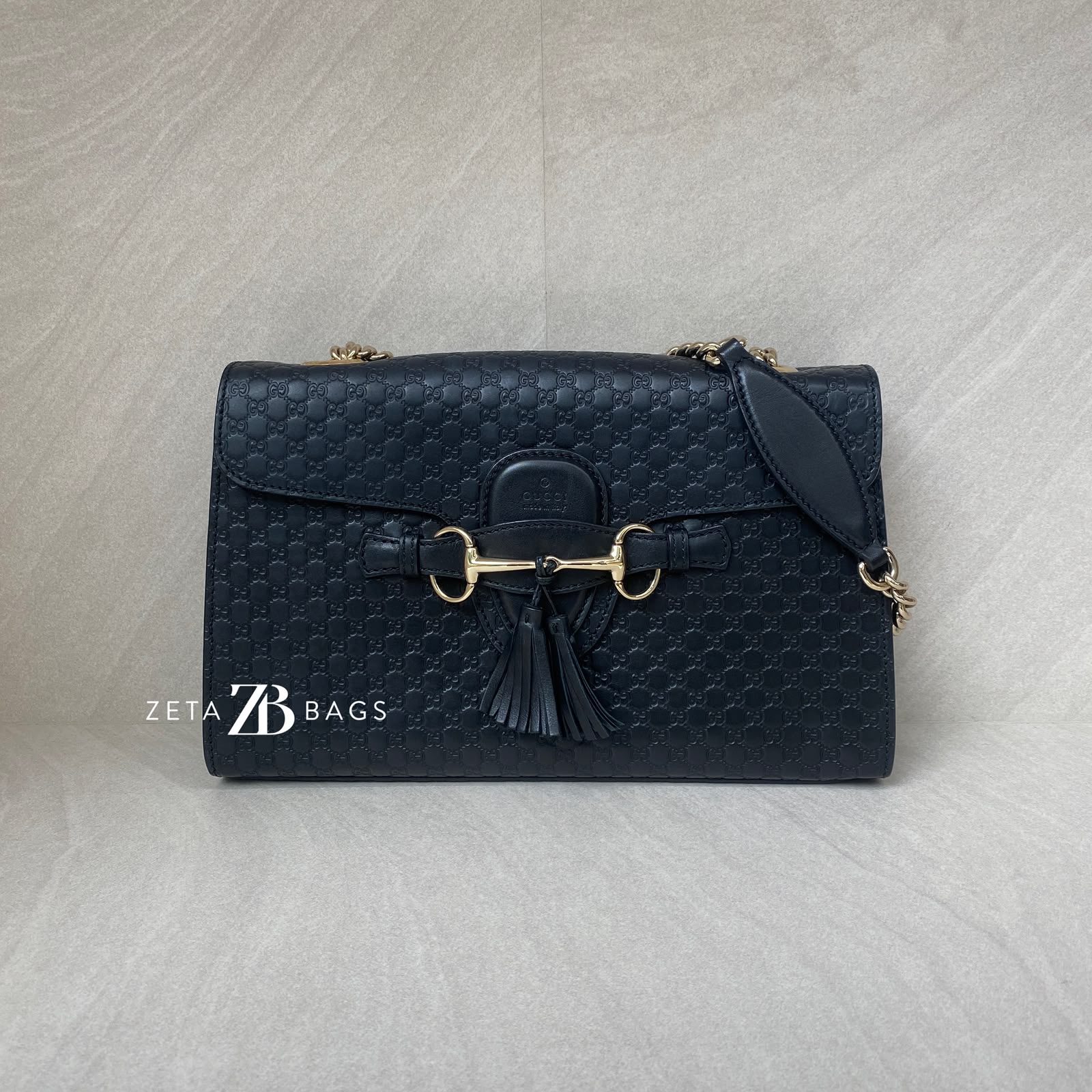 Gucci Emily Microguccisima Black GHW