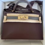 Hermes Kelly 20 HSS Epsom Rouge Sellier/Gris Meyer permabrass
