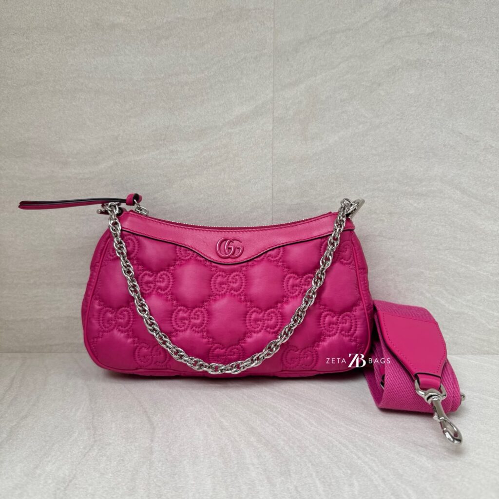 Gucci GG Matelasse Chain Bag Hot Pink SHW