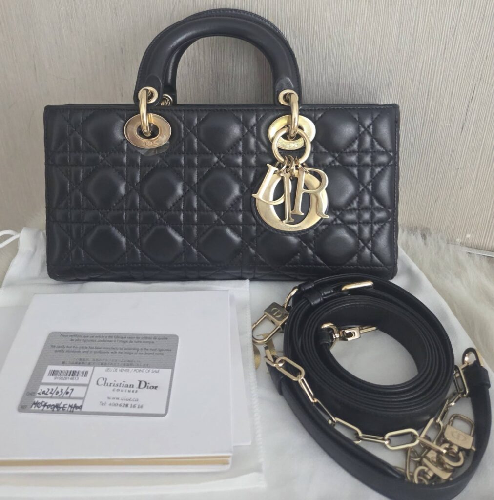 Dior Lady D Djoy Medium Black GHW