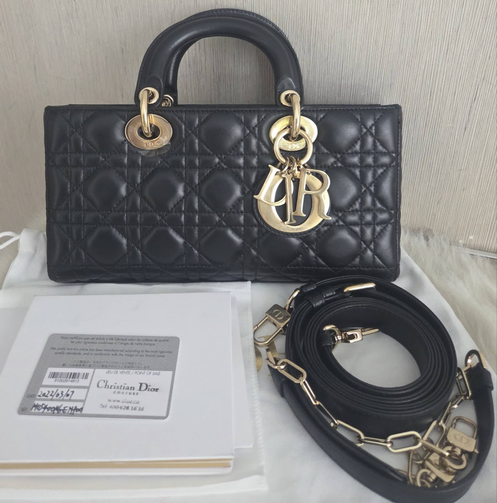 Dior Lady D Djoy Medium Black GHW