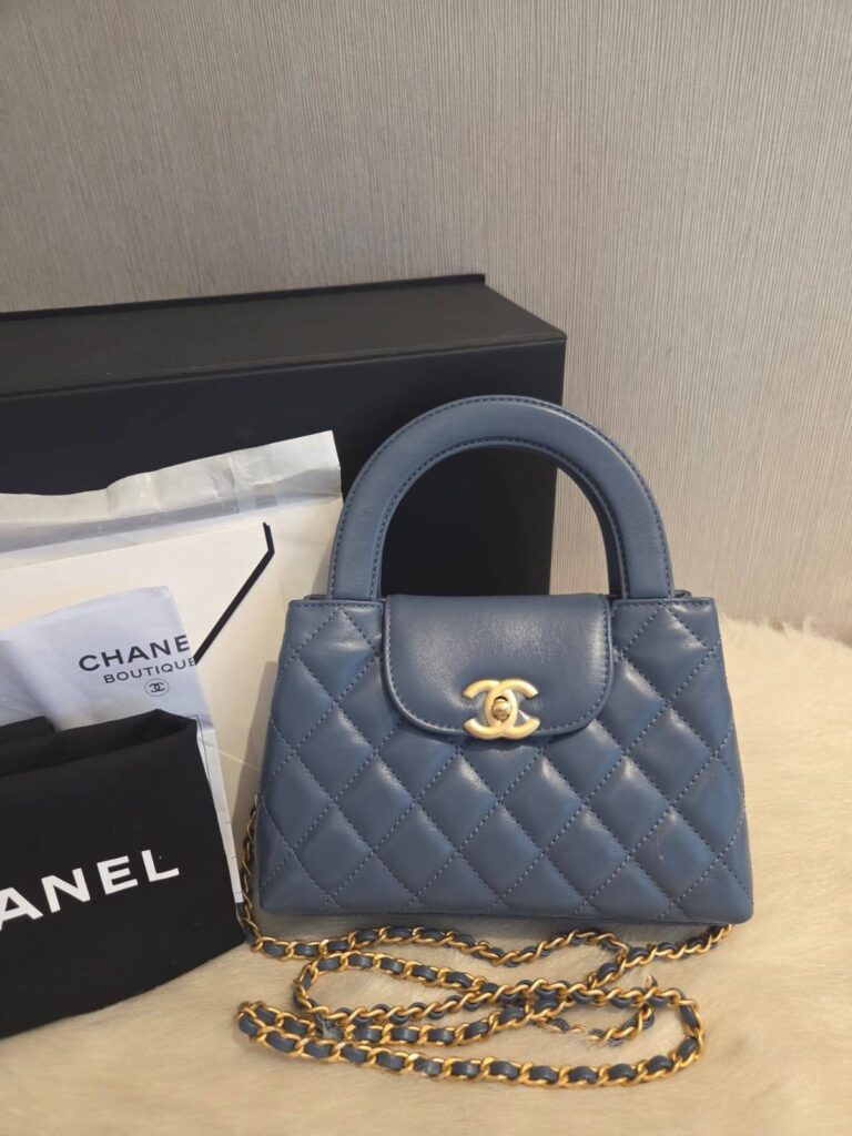 Chanel Mini Kelly Blue GHW