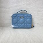 Dior Caro Box Bag Blue GHW