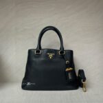 Prada Top Handle Bag Vitello Phenix Nero GHW