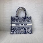 Dior Small Book Tote Canvas Toile De jouy Blue