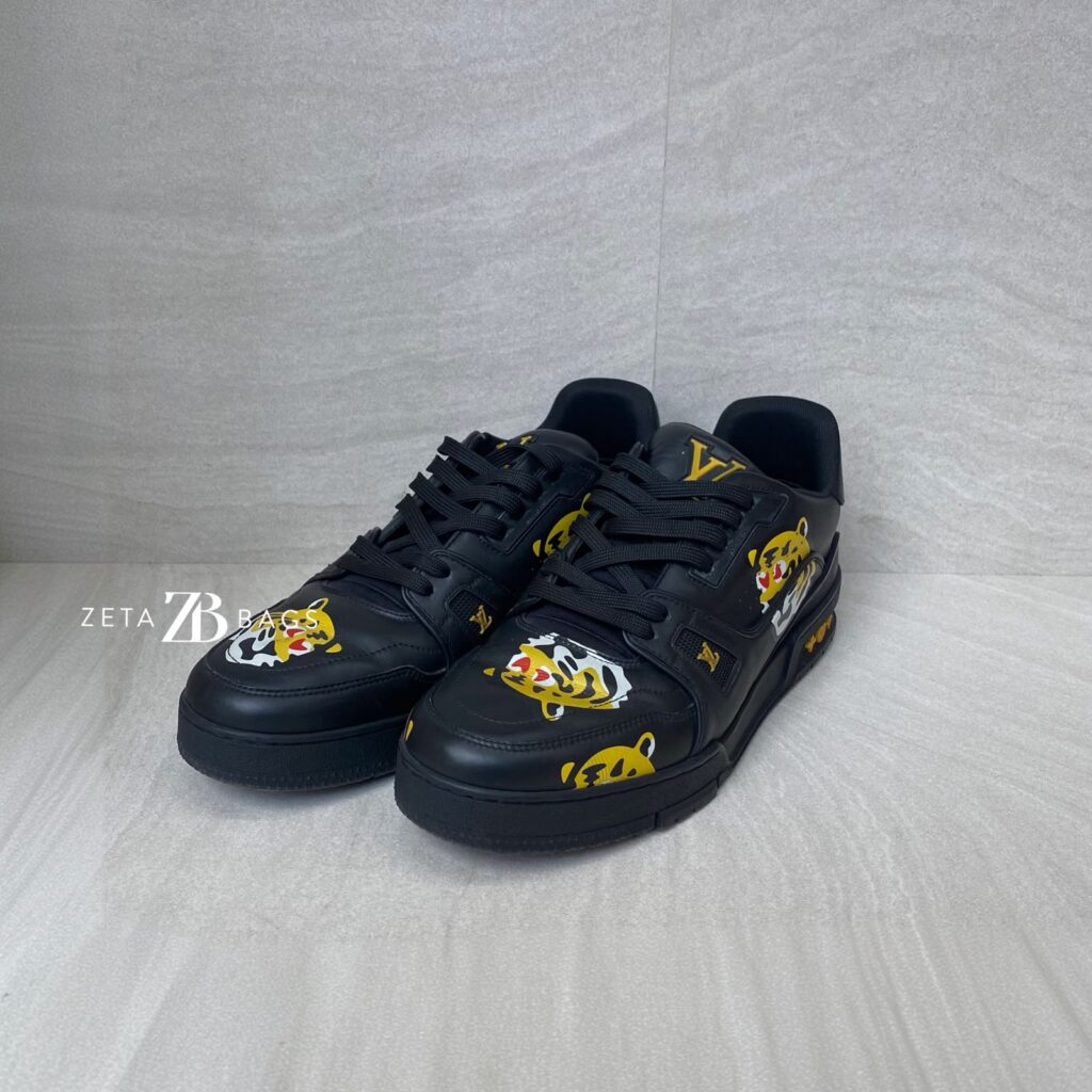 Louis Vuitton Trainer Sneaker x Nigo Black Tiger Printed
