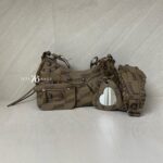 Balenciaga Cagole Xs Brown All Over Logo SHW