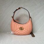 Gucci GG Marmont Mini Shoulder Leather Peachy Chic GHW