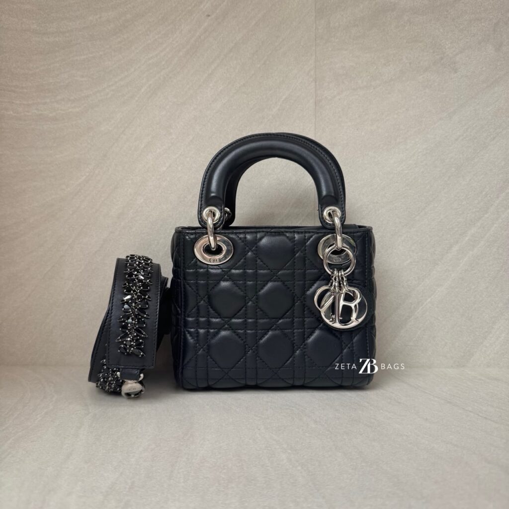 Dior Lady Dior Mini Black SHW