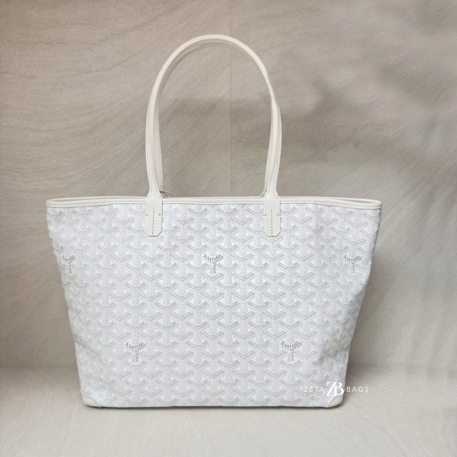 Goyard Artois PM Goyardine White SHW
