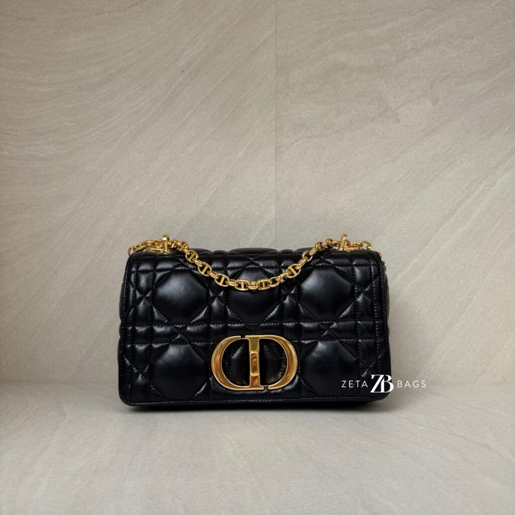 Dior Medium Caro Padded Black GHW
