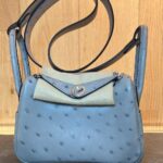 Hermes Mini Lindy Gris Moutte Ostrich PHW