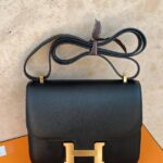 Hermes Constance 18 Black Epsom GHW