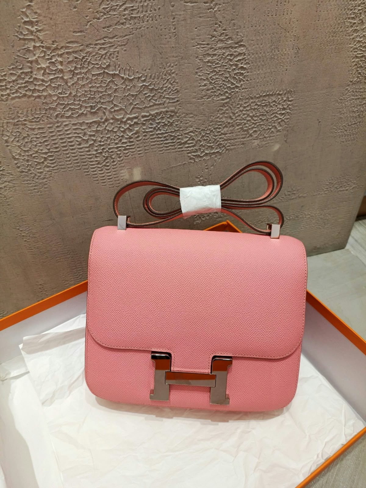 Hermes Constance 24 Epsom Pink Rose Confetti PHW