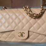 Chanel Classic Jumbo Beige Caviar GHW