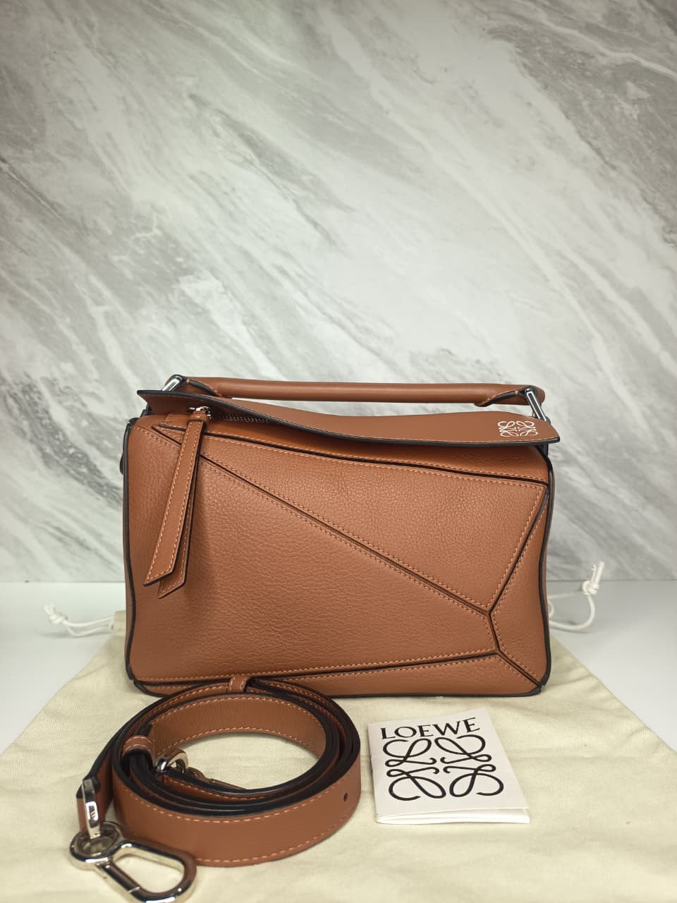 Loewe Puzzle Small Tan SHW