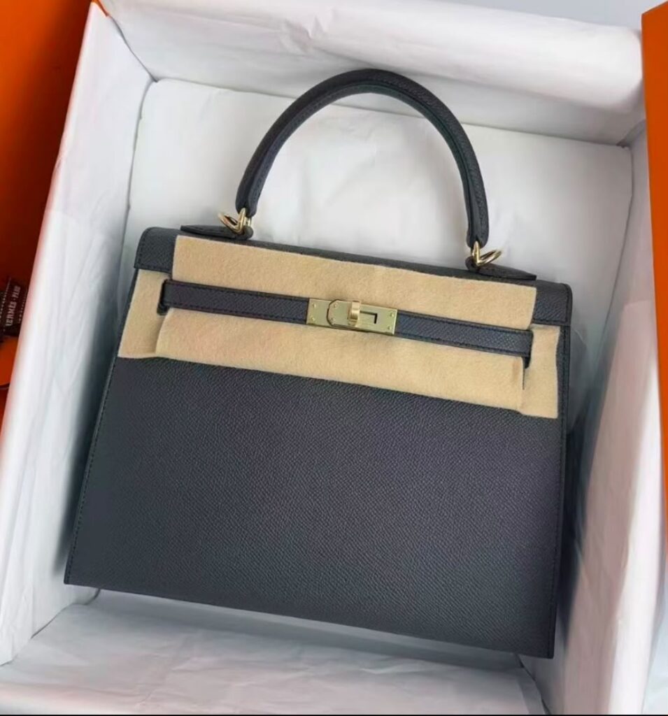 Hermes Kelly 25 Plomb Epsom Sellier PBHW