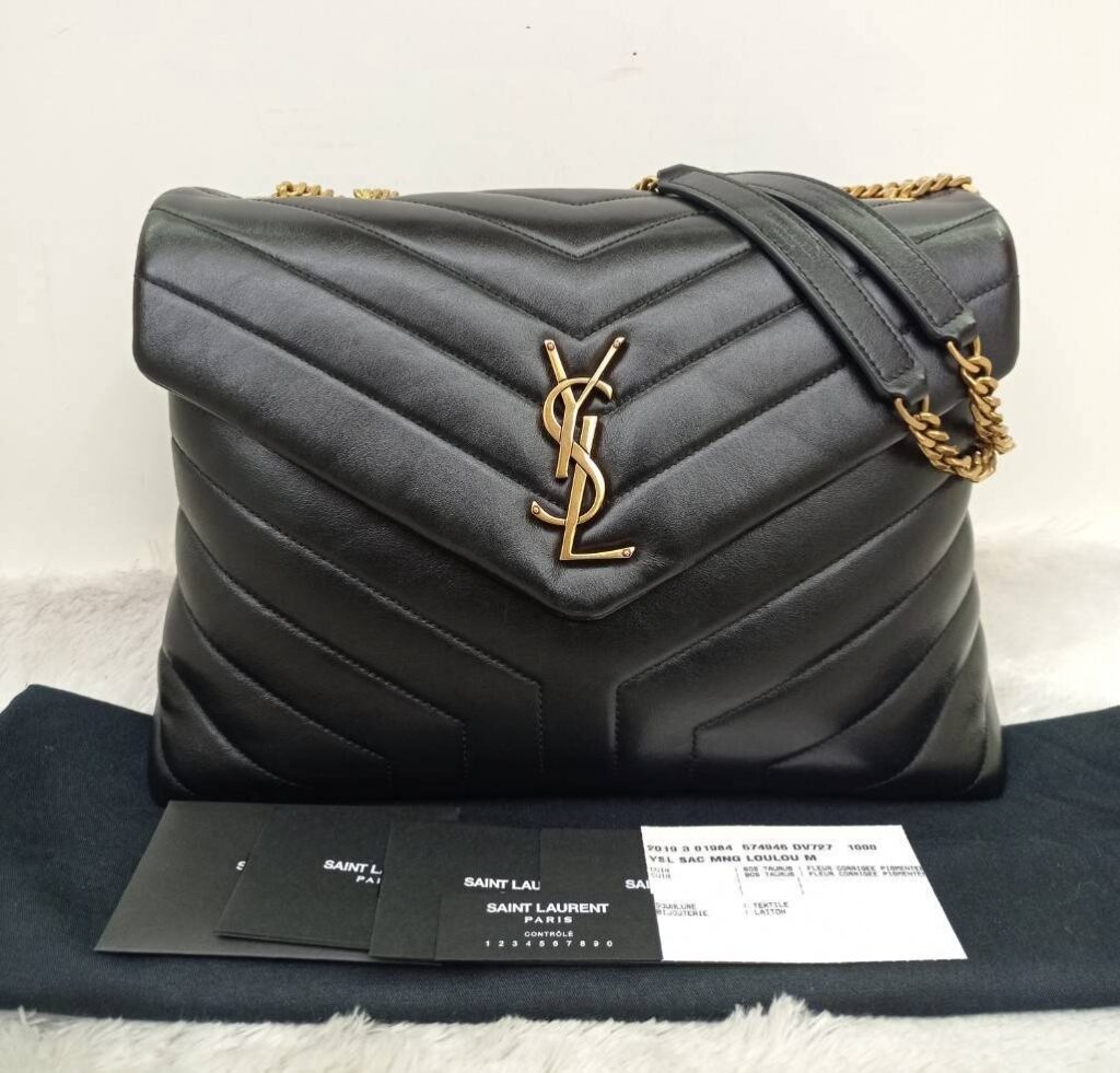 Saint Laurent LouLou Medium Lambskin Black GHW