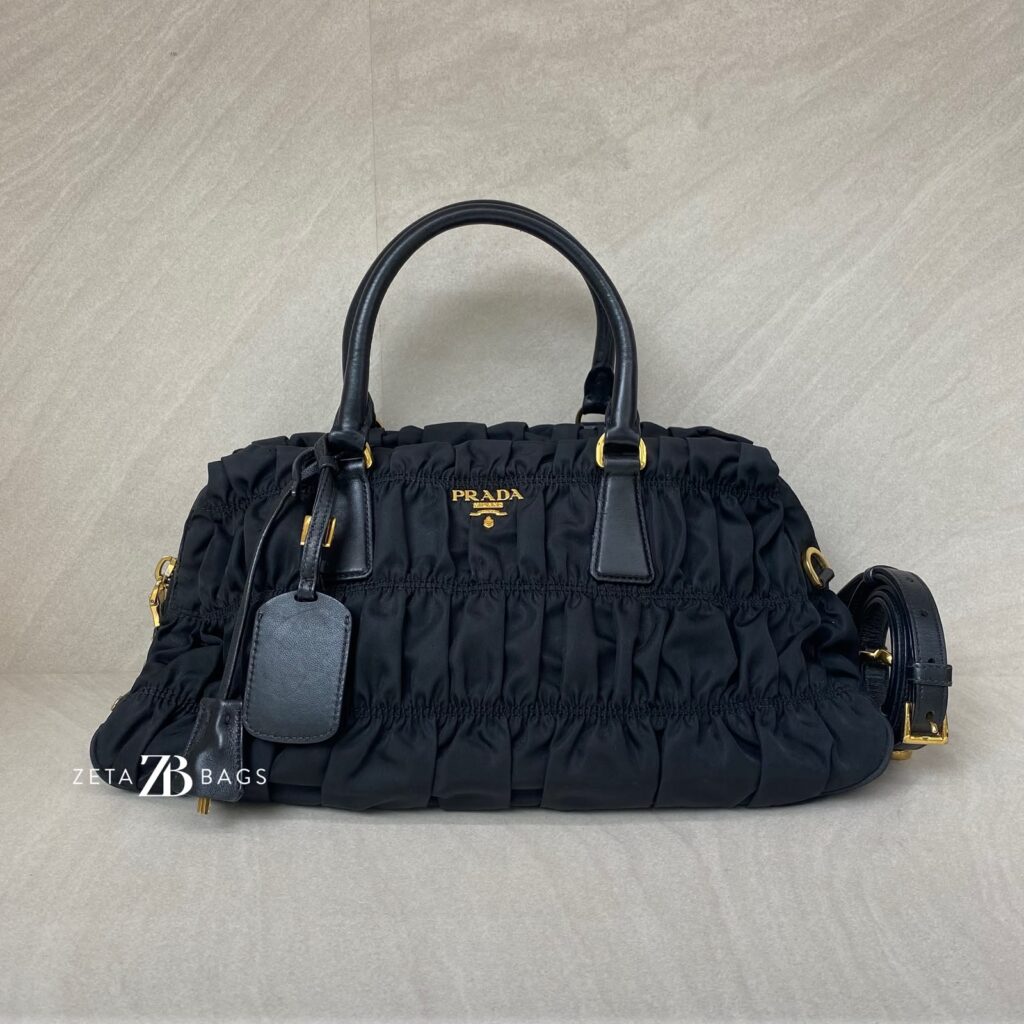 Prada Gaufre Tote Bag Tessuto Nylon Black