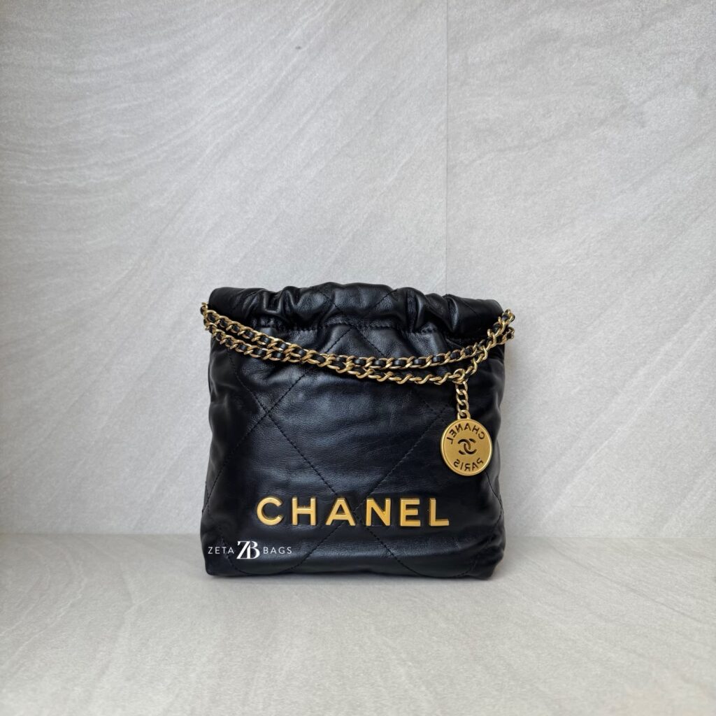 Chanel C22 Mini Lambskin Black GHW