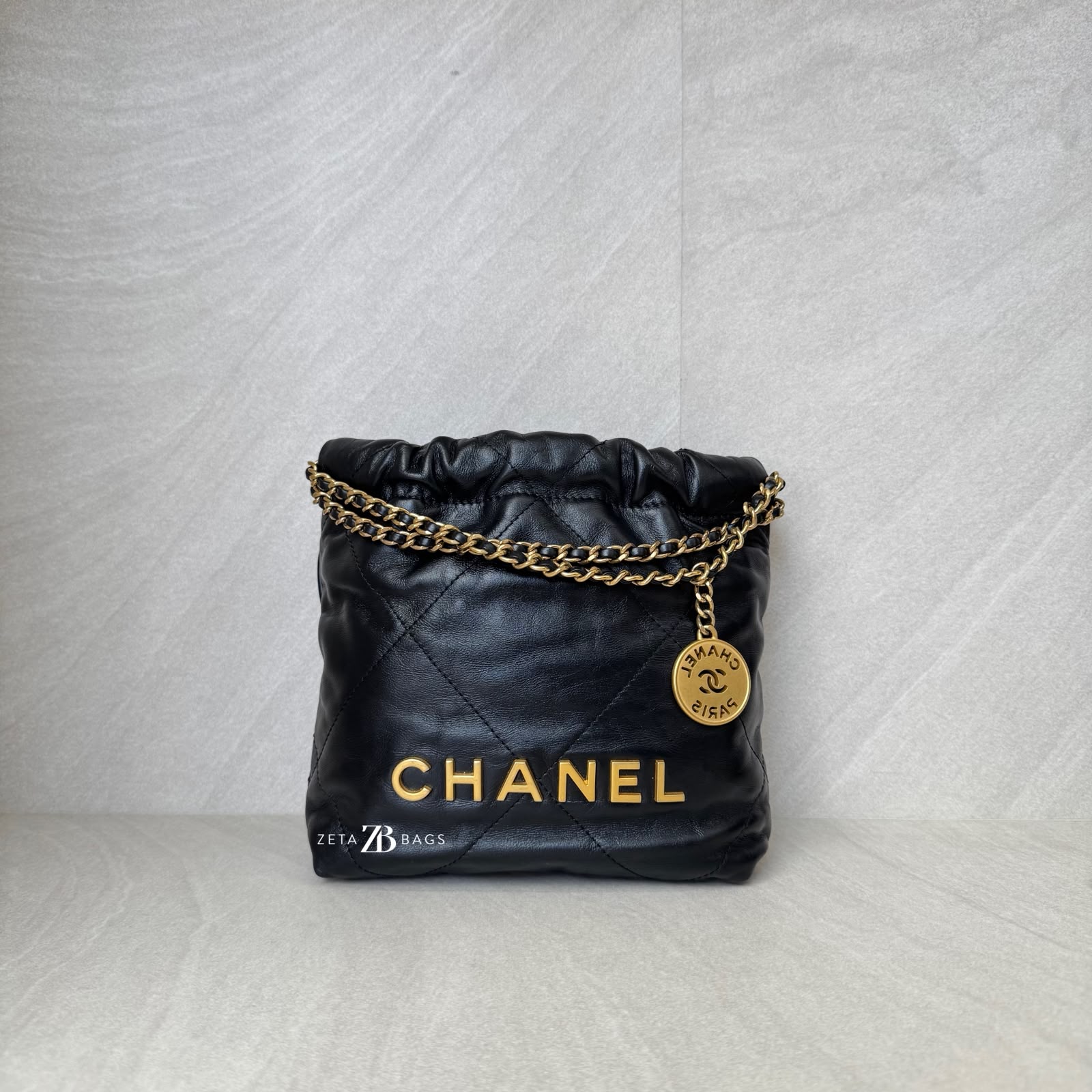 Chanel C22 Mini Lambskin Black GHW