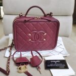 Chanel Vanity Medium 21cm Burgundy Caviar GHW