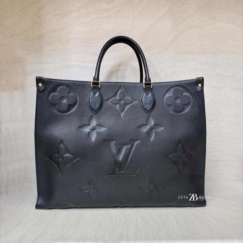 Louis Vuitton on the go GM Giant Monogram Empreinte Black GHW