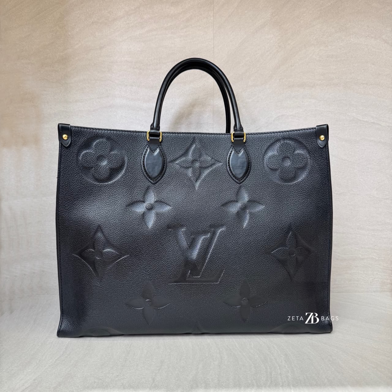 Louis Vuitton on the go GM Giant Monogram Empreinte Black GHW