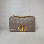 Dior Medium Caro Calfskin Warm Taupe GHW